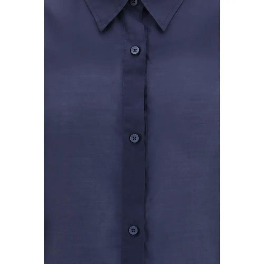 The Latest Blue Wool Oves Aries Dress Shirt