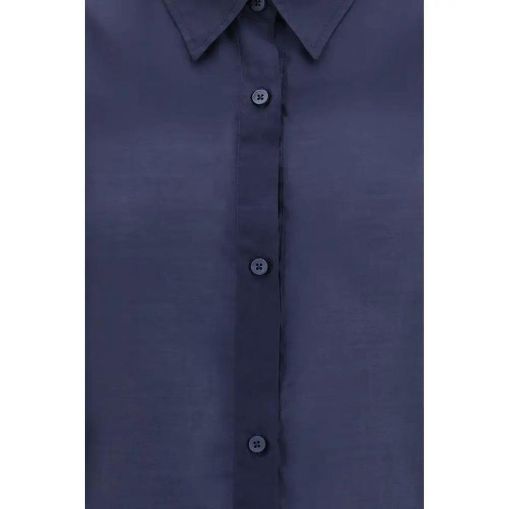 The Latest Blue Wool Oves Aries Dress Shirt