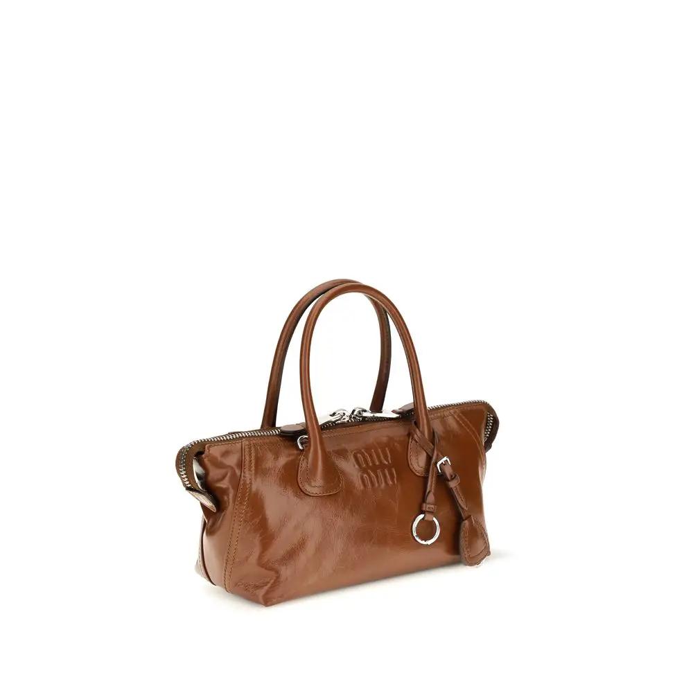 Miu Miu Sample Sale | Miu Miu Brown Calf Leather Bos Taurus Handbag - | Designer outlet