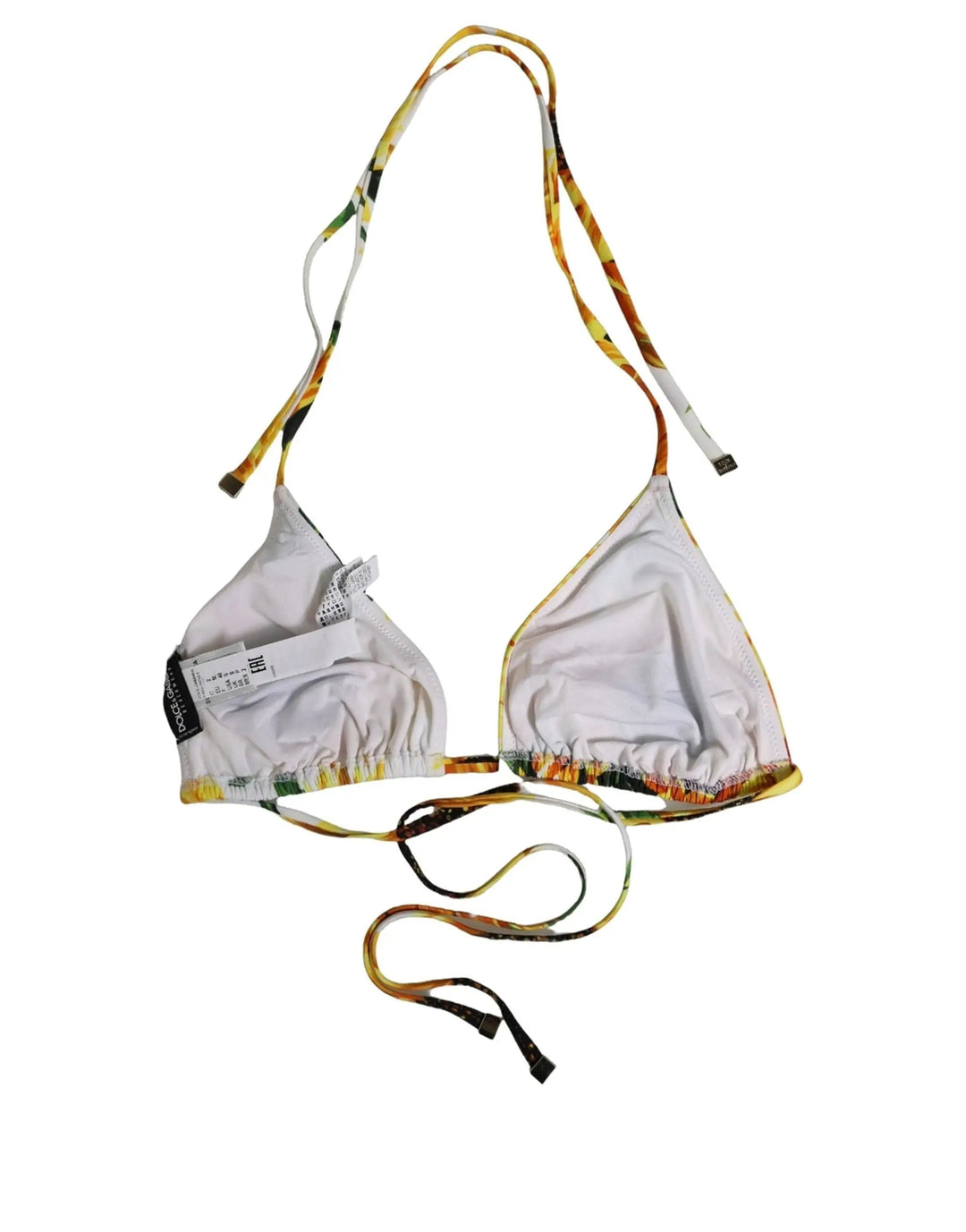 Dolce &amp; Gabbana Sample Sale | Dolce &amp; Gabbana Multicolor Floral Halter Beachwear Bikini Top - | Designer outlet