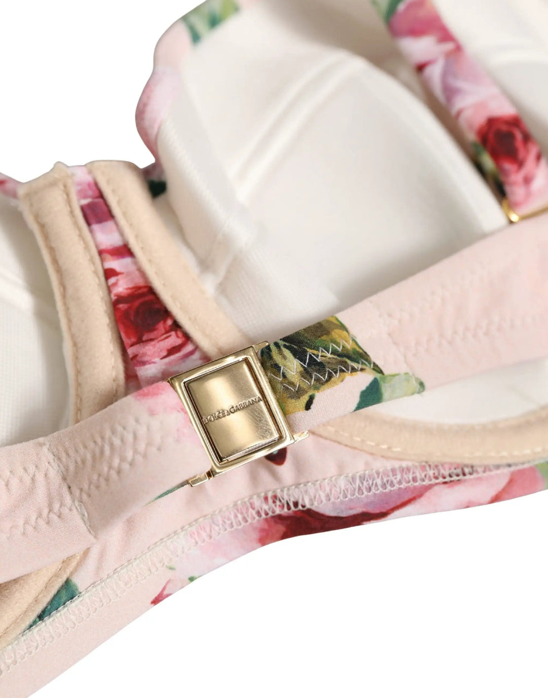 Dolce &amp; Gabbana Sample Sale | Dolce &amp; Gabbana Pink Floral Print Underwire Beachwear Bikini Top - | Designer outlet