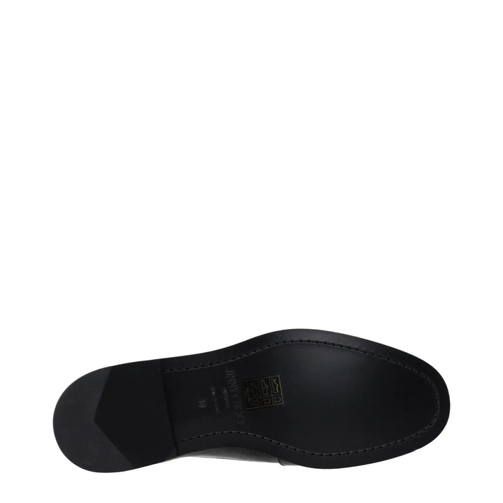 Jimmy Choo Sample Sale | Jimmy Choo Black Leather Slip-On Loafers - | Designer outlet