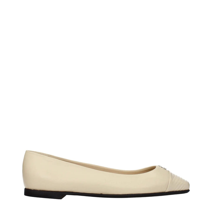 Jimmy Choo Sample Sale | Jimmy Choo Beige Leather Ballet Flats - | Designer outlet