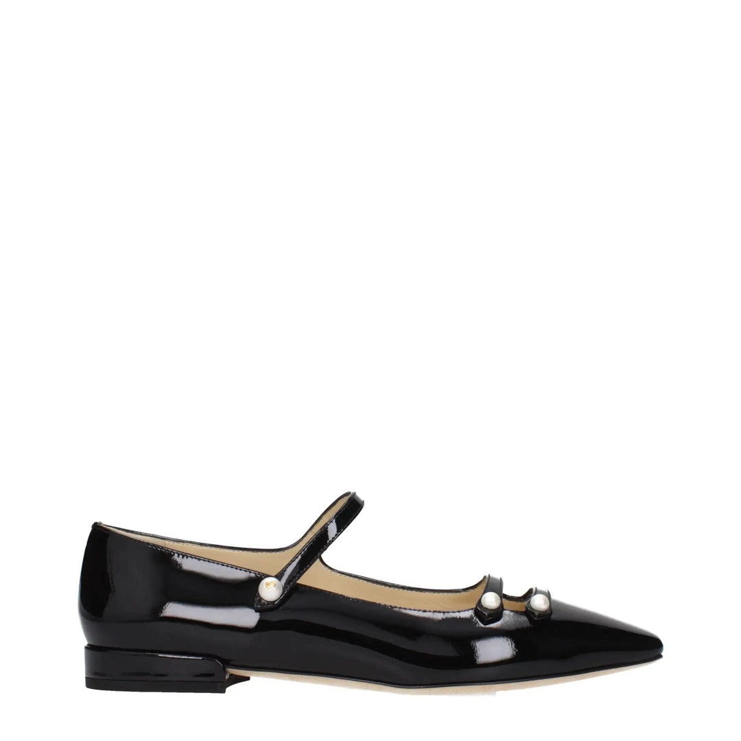 Jimmy Choo Sample Sale | Jimmy Choo Black Leather Ballet Flats - | Designer outlet