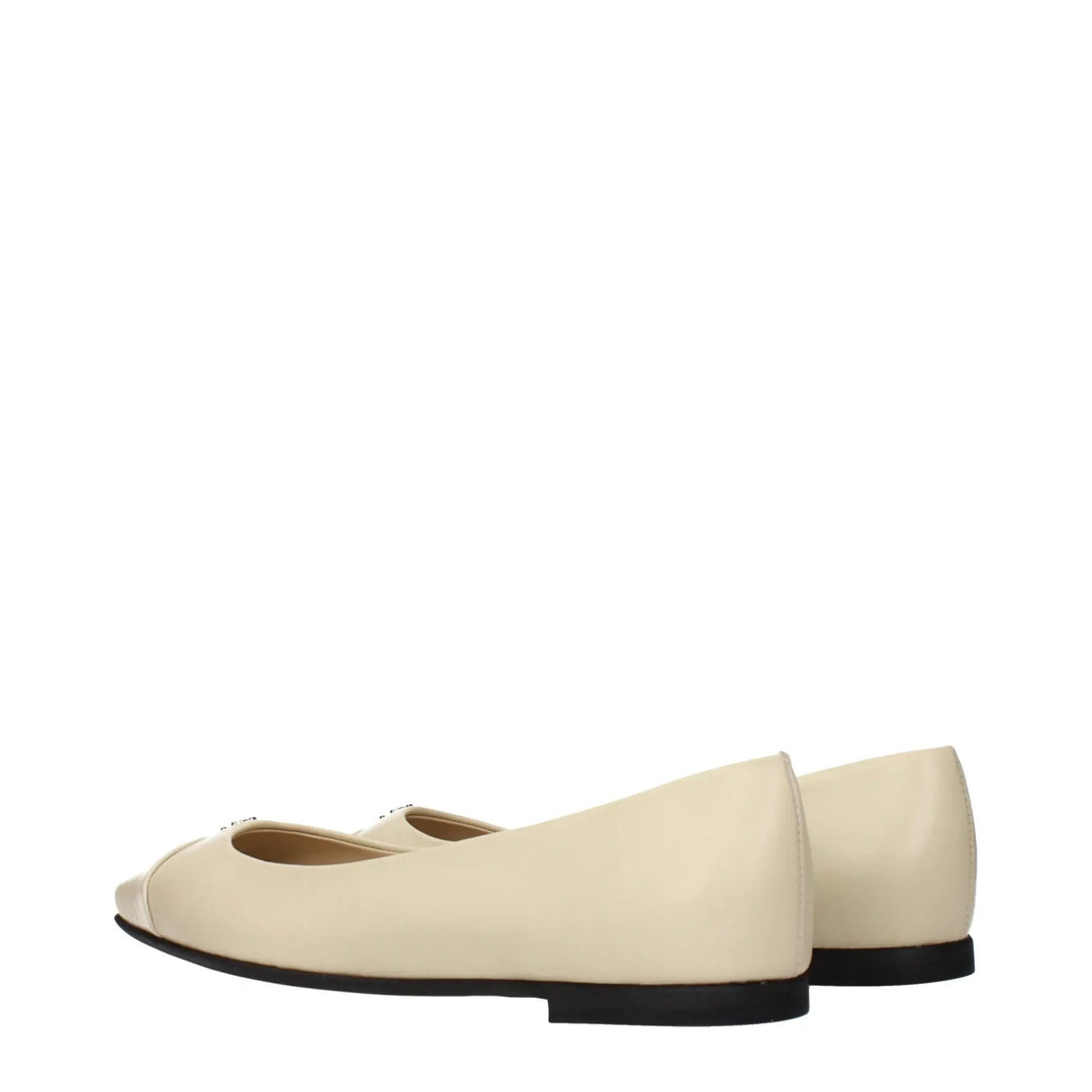 Jimmy Choo Sample Sale | Jimmy Choo Beige Leather Ballet Flats - | Designer outlet