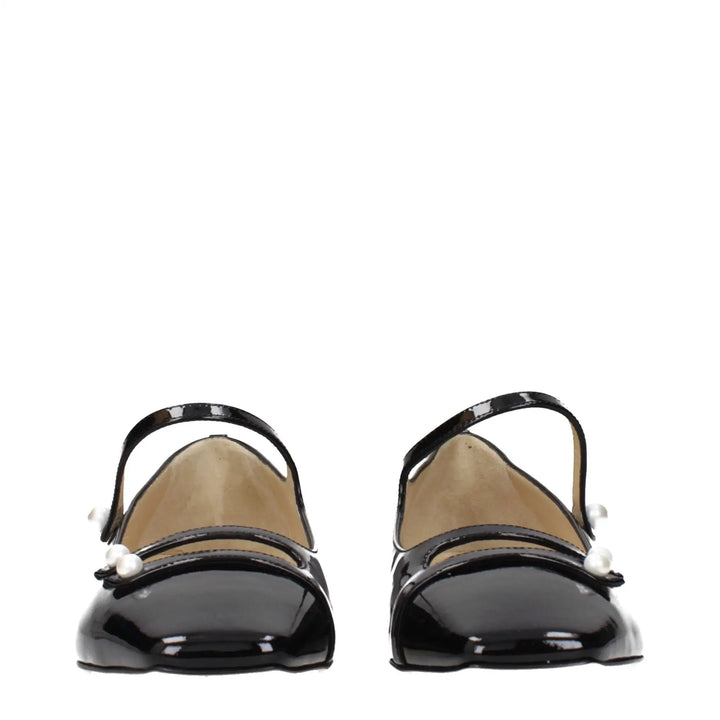 Jimmy Choo Sample Sale | Jimmy Choo Black Leather Ballet Flats - | Designer outlet