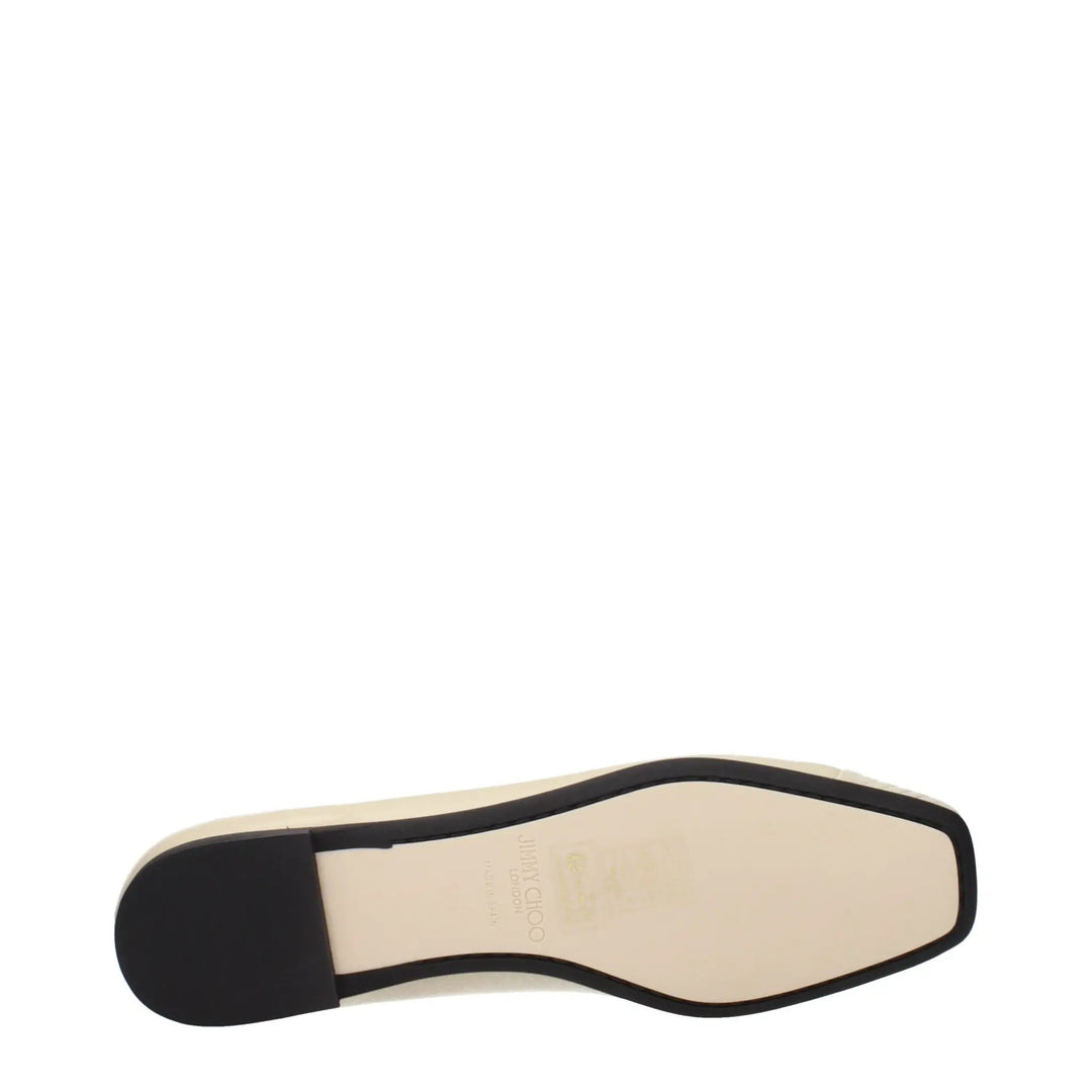 Jimmy Choo Sample Sale | Jimmy Choo Beige Leather Ballet Flats - | Designer outlet