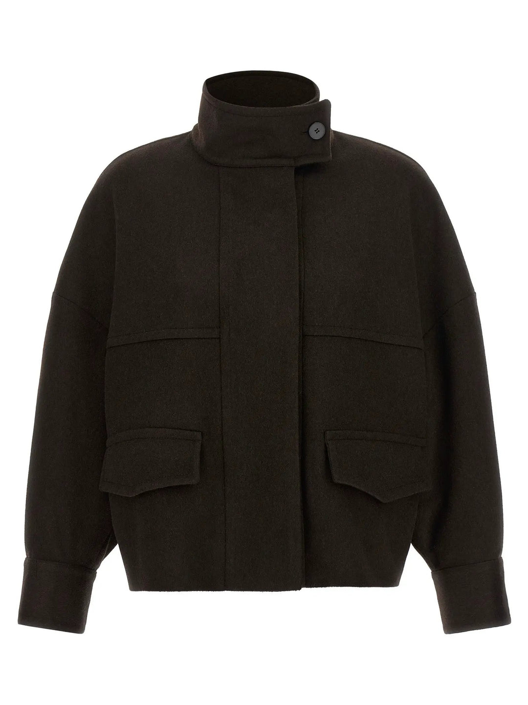Alberto Biani Sample Sale | Alberto Biani Brown Wool Bomber - | Designer outlet