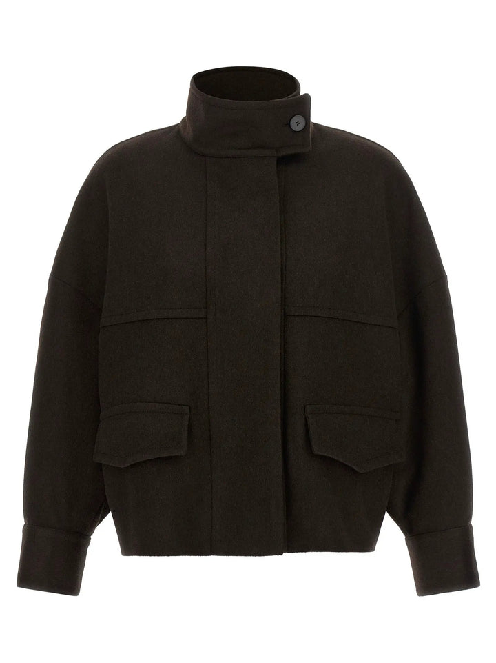 Alberto Biani Sample Sale | Alberto Biani Brown Wool Bomber - | Designer outlet