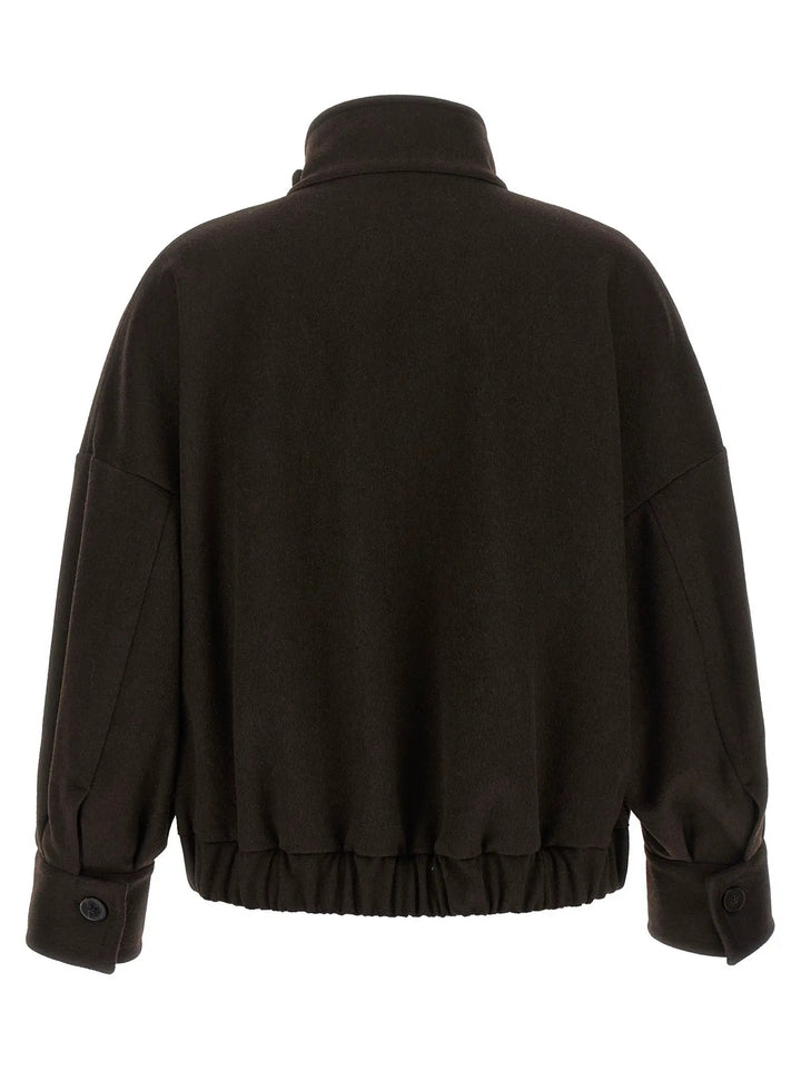 Alberto Biani Sample Sale | Alberto Biani Brown Wool Bomber - | Designer outlet