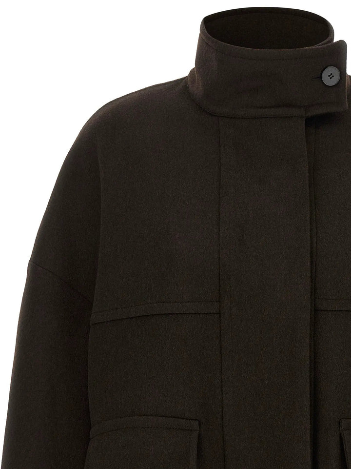 Alberto Biani Sample Sale | Alberto Biani Brown Wool Bomber - | Designer outlet
