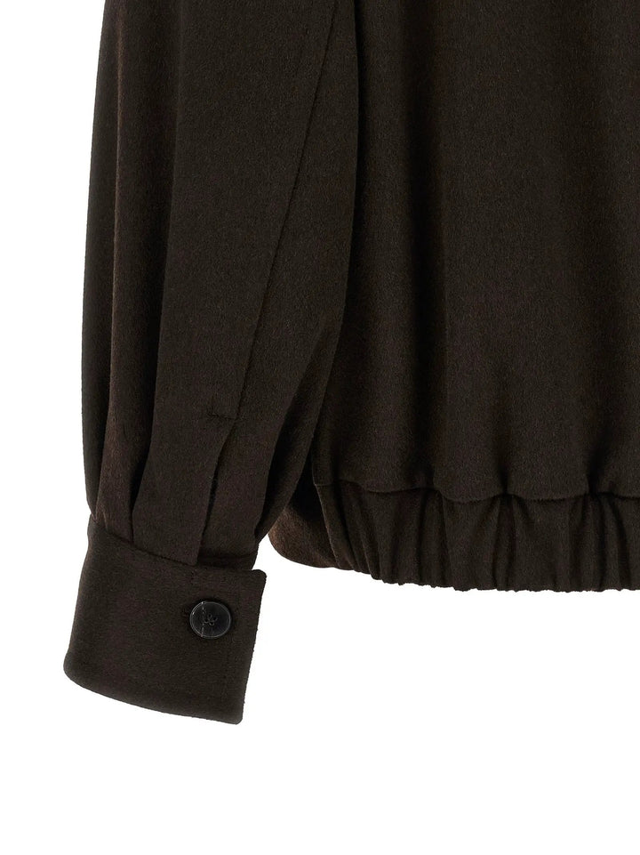 Alberto Biani Sample Sale | Alberto Biani Brown Wool Bomber - | Designer outlet