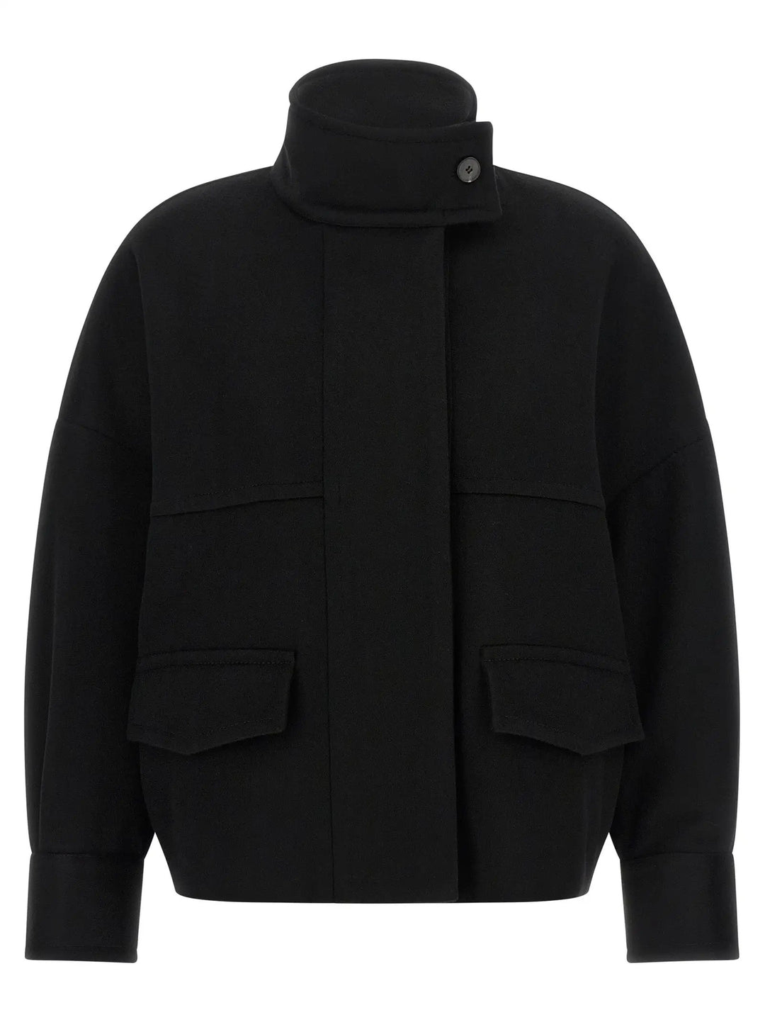 Alberto Biani Sample Sale | Alberto Biani Black Wool Bomber - | Designer outlet