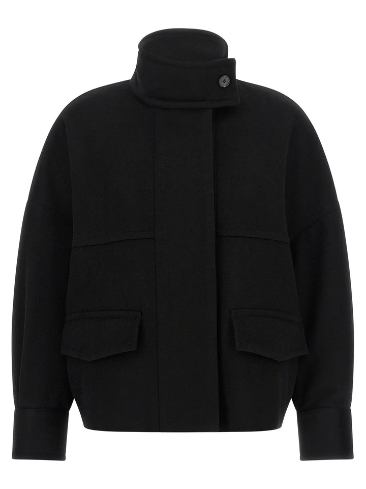 Alberto Biani Sample Sale | Alberto Biani Black Wool Bomber - | Designer outlet