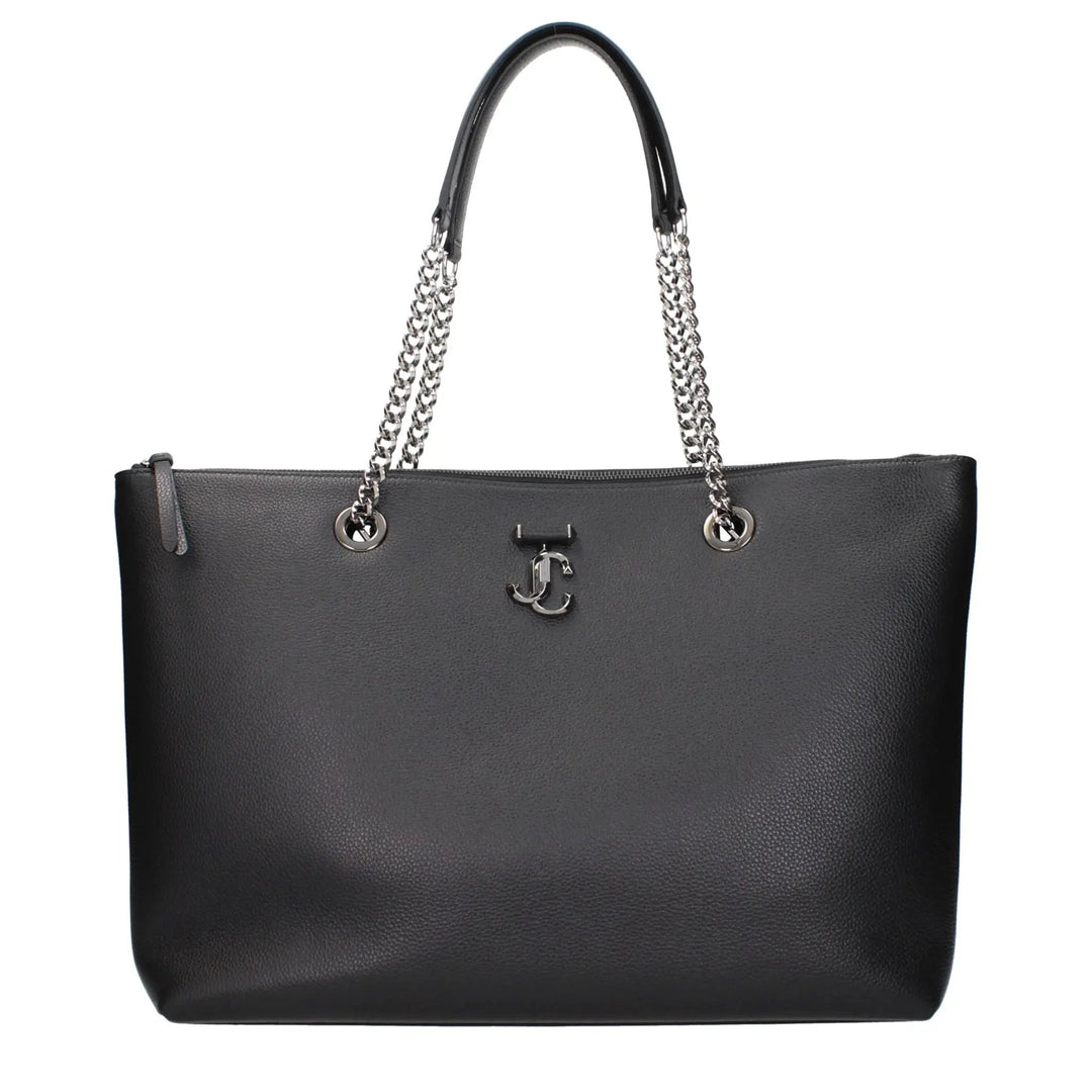 Jimmy Choo Black Leather Shoulder Bag