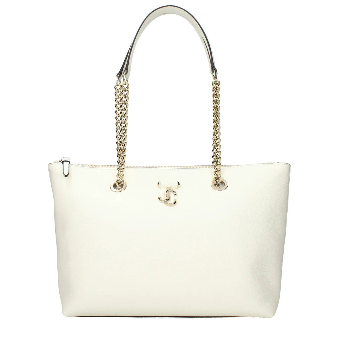 Jimmy Choo White Leather Shoulder Bag