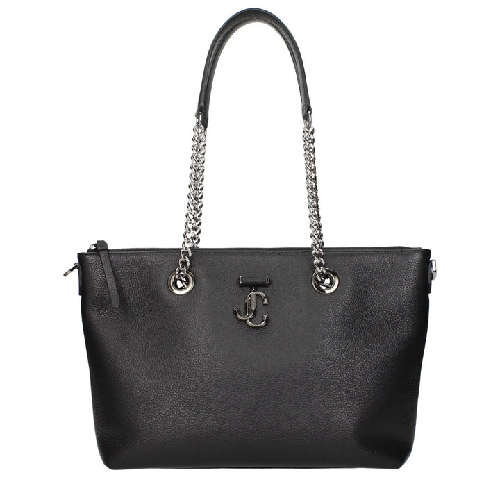 Jimmy Choo Black Leather Shoulder Bag