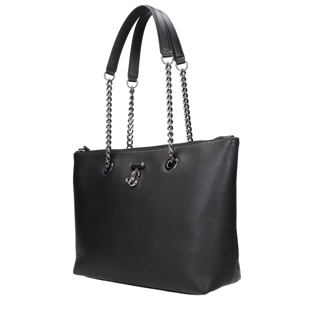 Jimmy Choo Black Leather Shoulder Bag