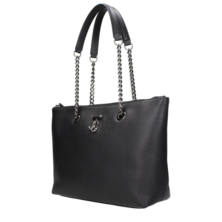 Jimmy Choo Black Leather Shoulder Bag