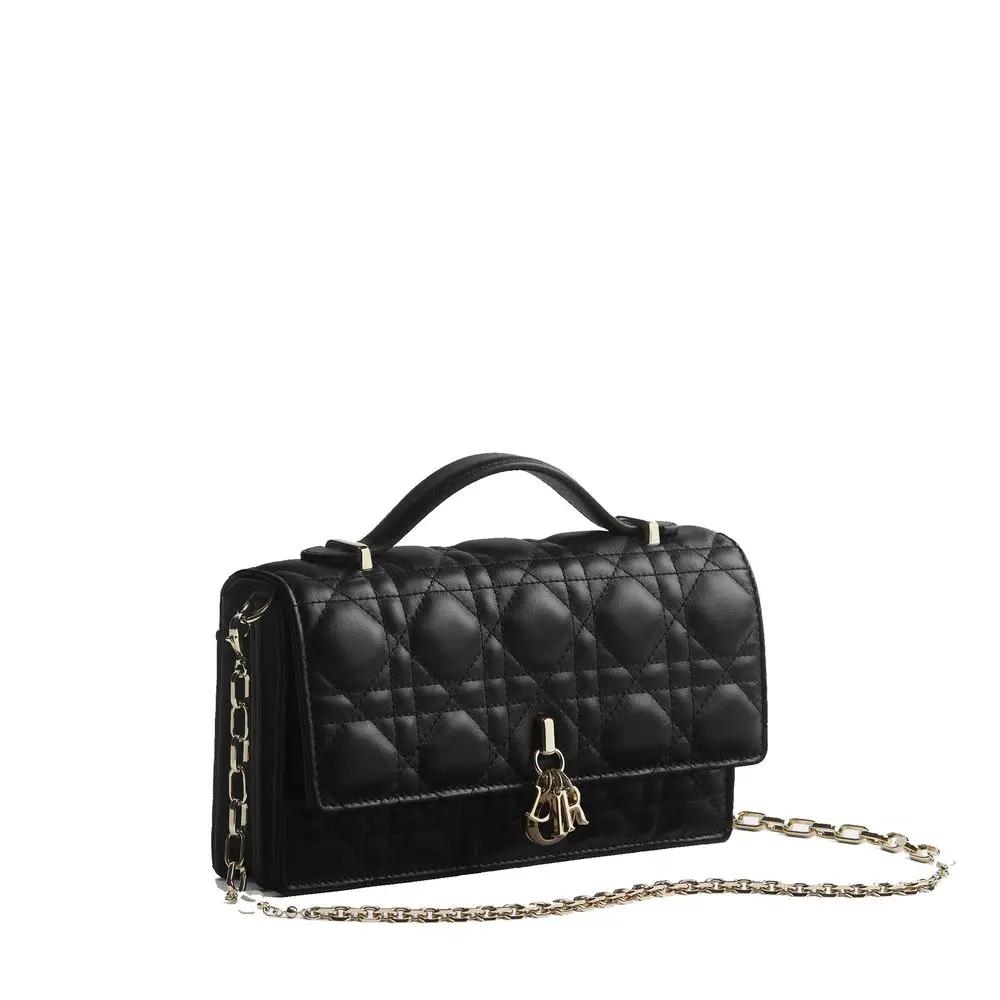 Dior Black Leather Shoulder Bag