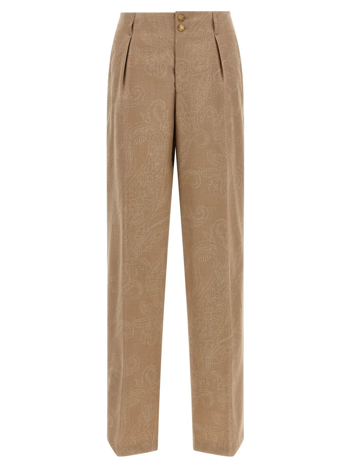 Etro Sample Sale | Etro Beige Wool Dress Pants - | Designer outlet