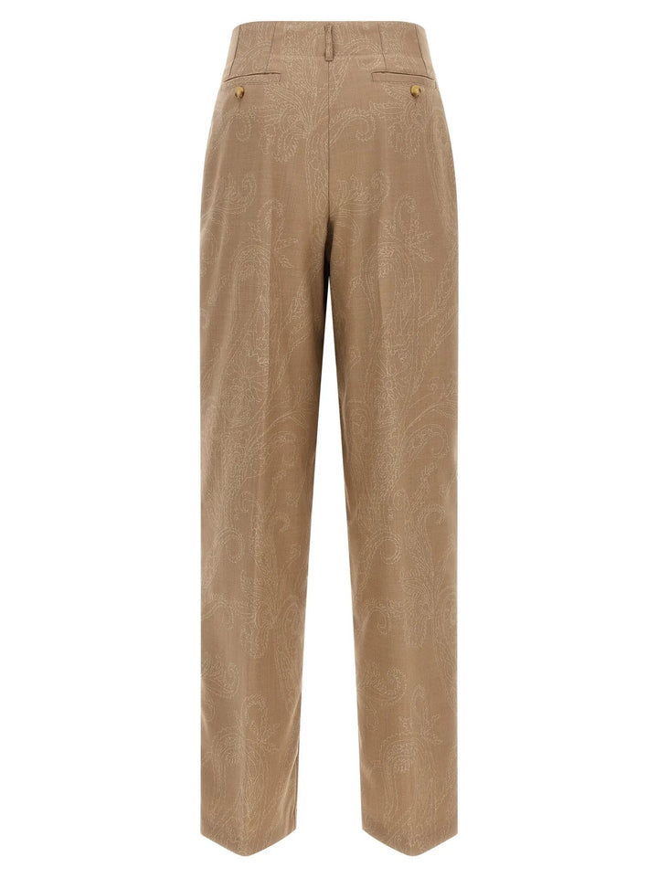 Etro Sample Sale | Etro Beige Wool Dress Pants - | Designer outlet