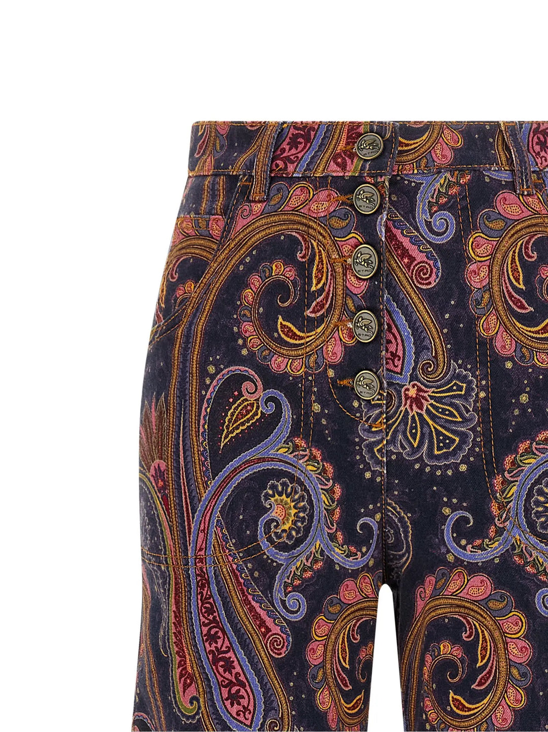 Etro Sample Sale | Etro Multicolor Cotton Flared Jeans - | Designer outlet