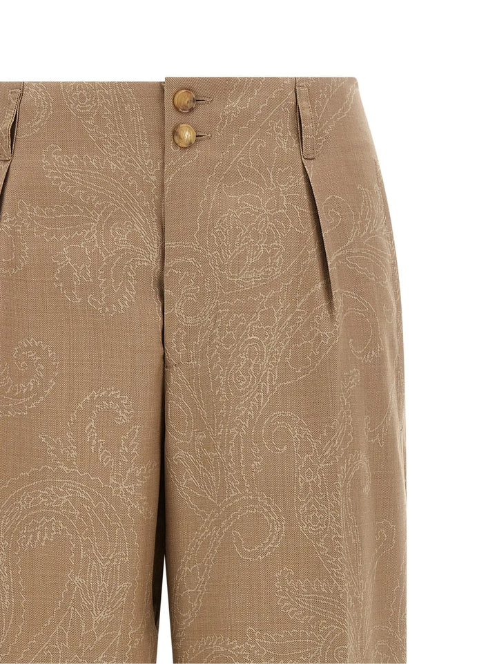 Etro Sample Sale | Etro Beige Wool Dress Pants - | Designer outlet