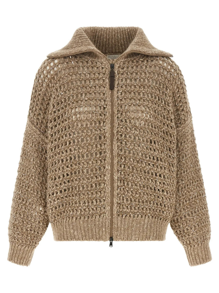 Brunello Cucinelli Sample Sale | Brunello Cucinelli Beige Elastane Cardigan - | Designer outlet