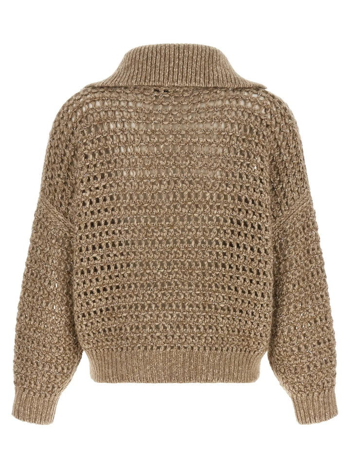 Brunello Cucinelli Sample Sale | Brunello Cucinelli Beige Elastane Cardigan - | Designer outlet