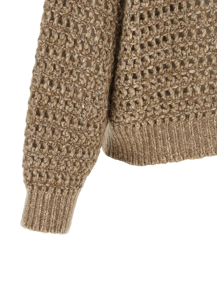 Brunello Cucinelli Sample Sale | Brunello Cucinelli Beige Elastane Cardigan - | Designer outlet