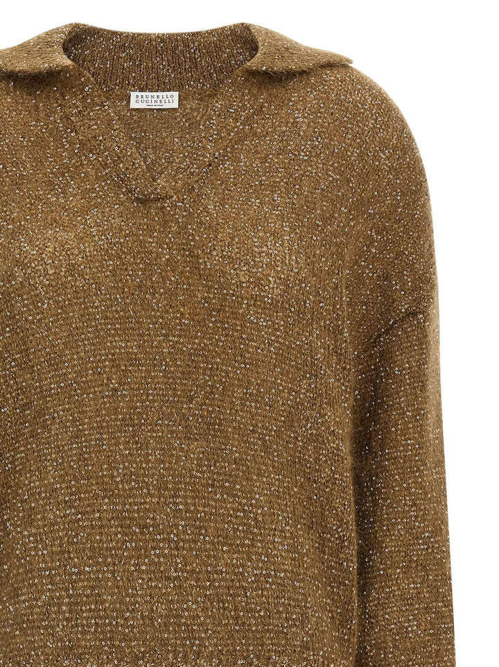 Brunello Cucinelli Sample Sale | Brunello Cucinelli Brown Polyamide Polo Shirt - | Designer outlet