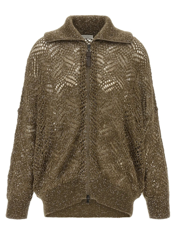 Brunello Cucinelli Sample Sale | Brunello Cucinelli Brown Polyamide Cardigan - | Designer outlet