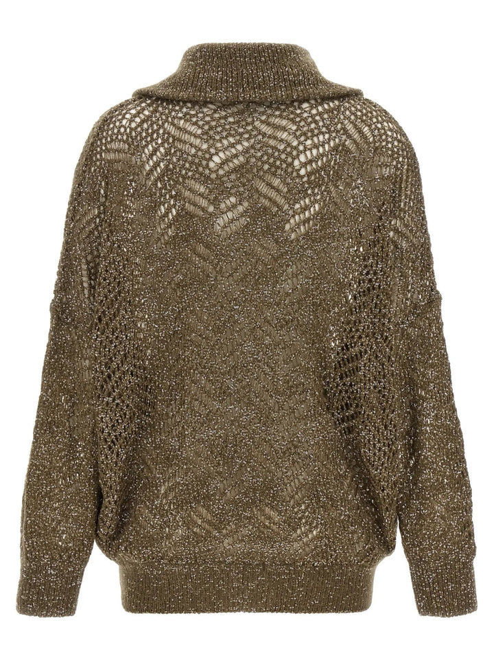 Brunello Cucinelli Sample Sale | Brunello Cucinelli Brown Polyamide Cardigan - | Designer outlet