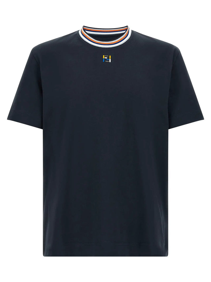 Fendi Sample Sale | Fendi Blue Cotton T-Shirt - | Designer outlet