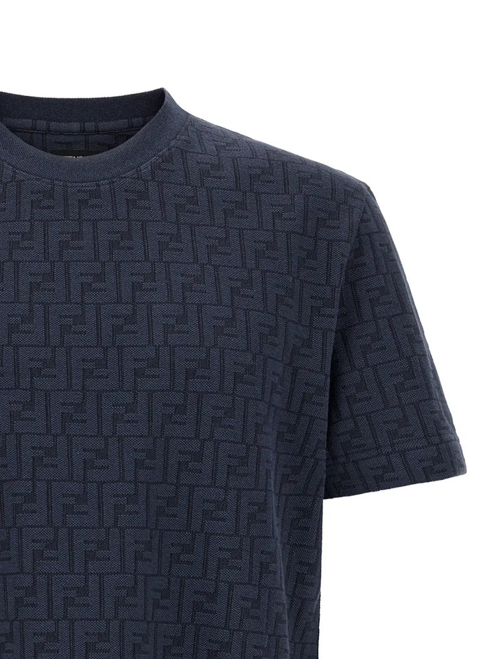 Fendi Sample Sale | Fendi Blue Cotton T-Shirt - | Designer outlet
