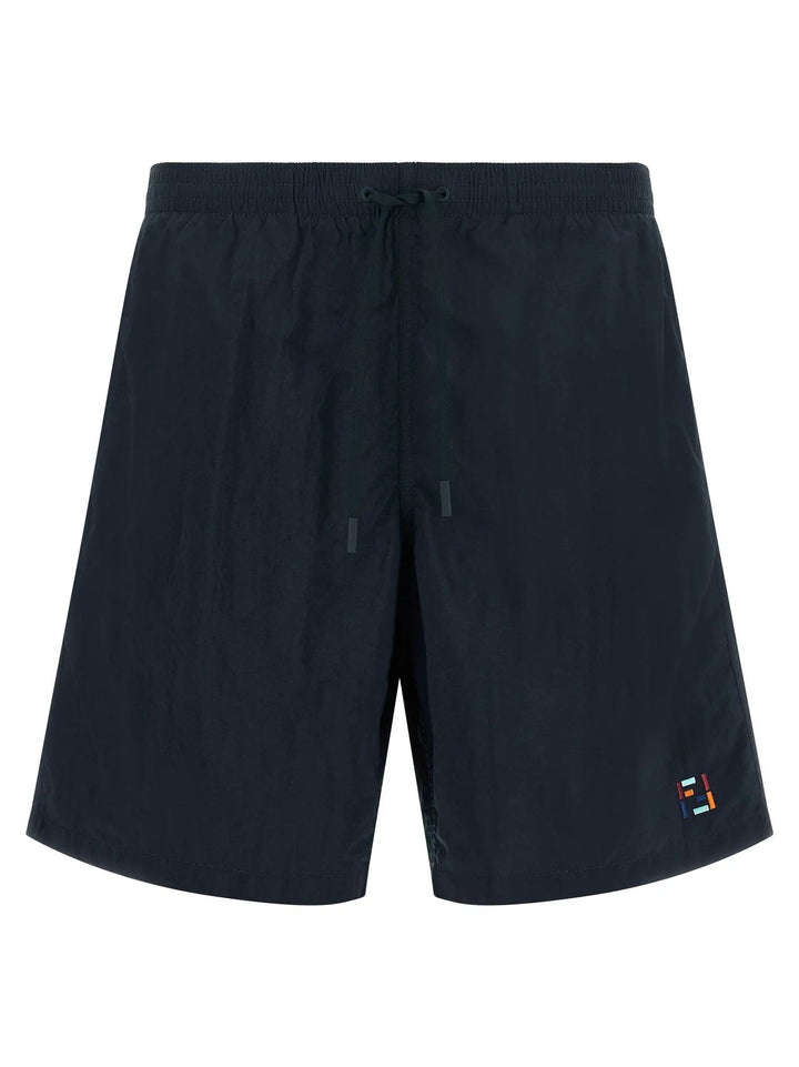Fendi Sample Sale | Fendi Blue Polyamide Swim Shorts - | Designer outlet