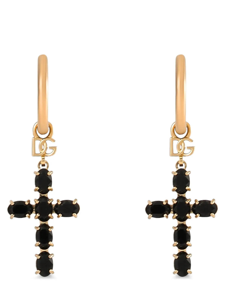 Dolce &amp; Gabbana Sample Sale | Dolce &amp; Gabbana Black Brass Earrings - | Designer outlet