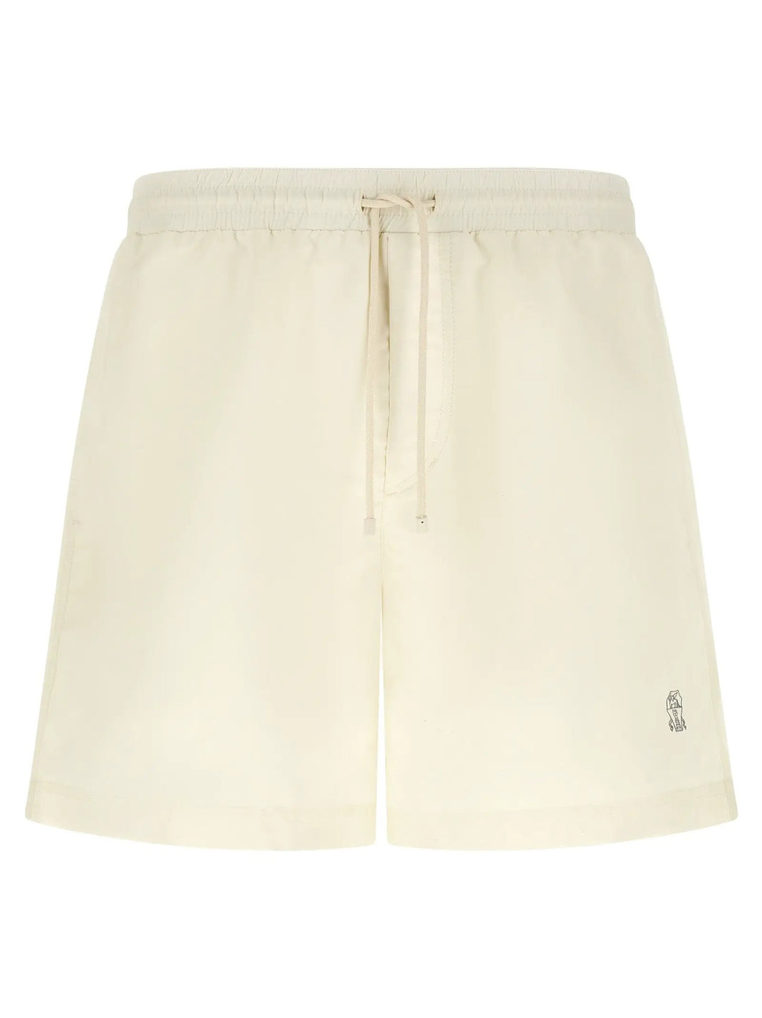 Brunello Cucinelli Sample Sale | Brunello Cucinelli White Polyester Swim Shorts - | Designer outlet