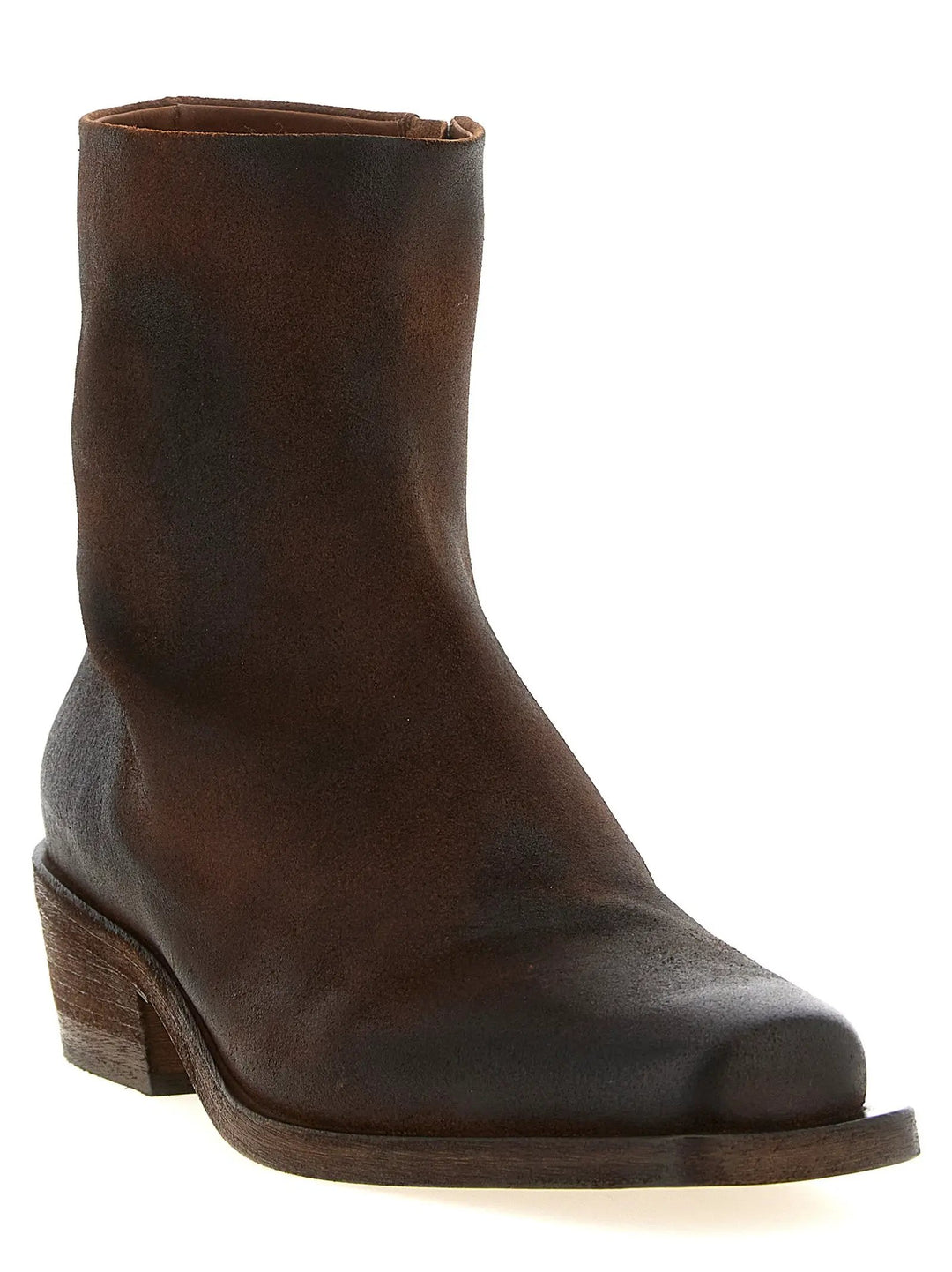 Marsell Sample Sale | Marsell Brown Calfskin Ankle Boots - | Designer outlet
