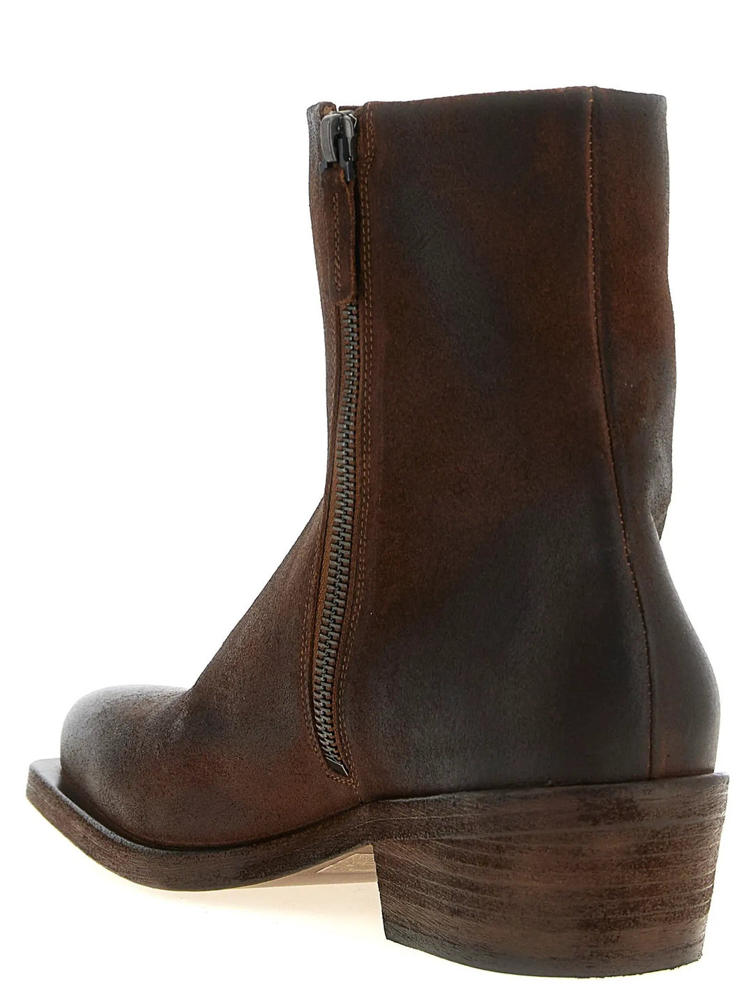 Marsell Sample Sale | Marsell Brown Calfskin Ankle Boots - | Designer outlet