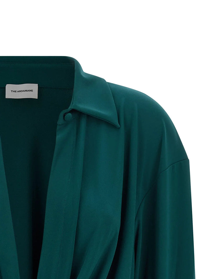 The Andamane Sample Sale | The Andamane Bicolor Polyester Short Dress - | Designer outlet