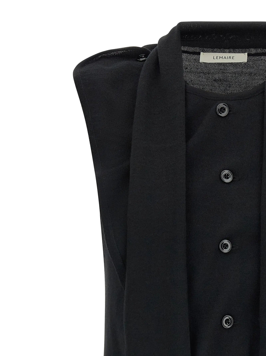 Lemaire Sample Sale | Lemaire Black Wool Sleeveless Jacket - | Designer outlet