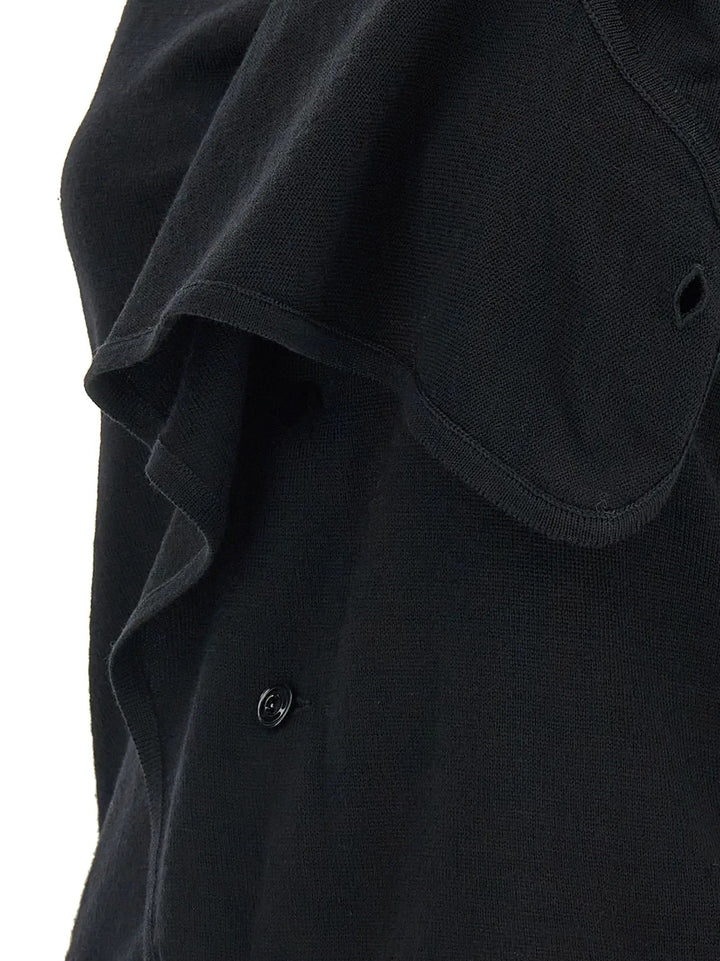 Lemaire Sample Sale | Lemaire Black Wool Sleeveless Jacket - | Designer outlet