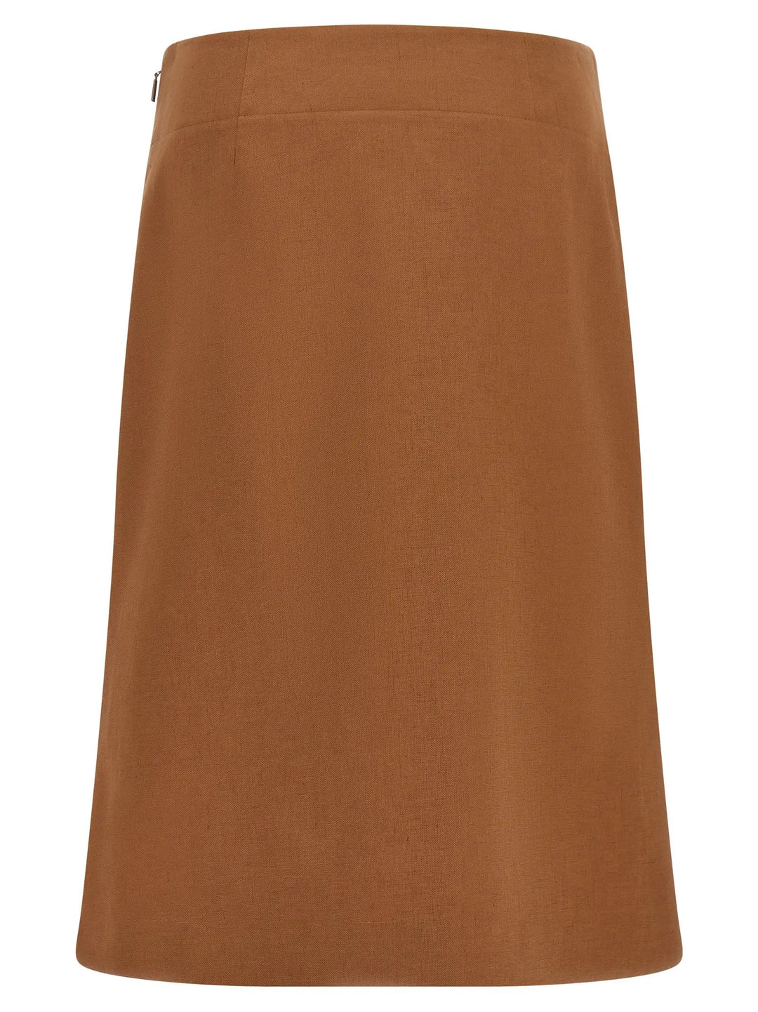 Fendi Sample Sale | Fendi Brown Linen Midi Skirt - | Designer outlet