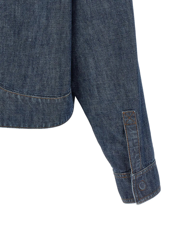 Fendi Sample Sale | Fendi Blue Cotton Denim Jacket - | Designer outlet