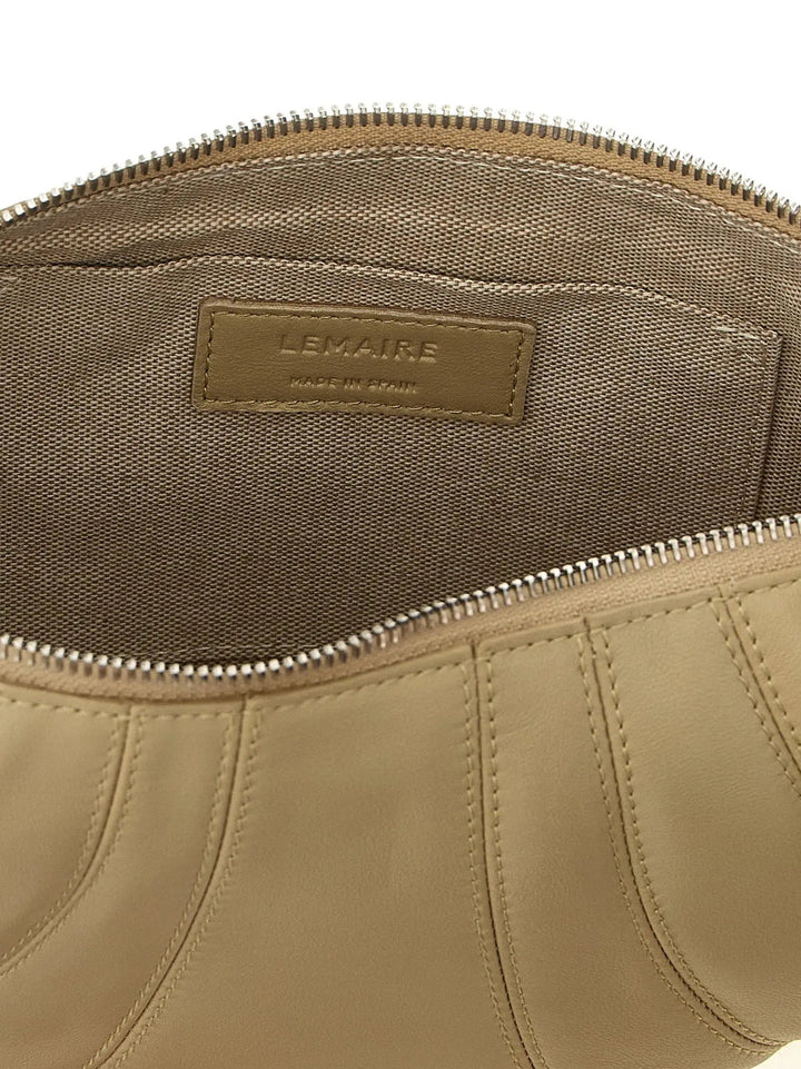 Lemaire Sample Sale | Lemaire Beige Lamb Leather Shoulder Bag - | Designer outlet