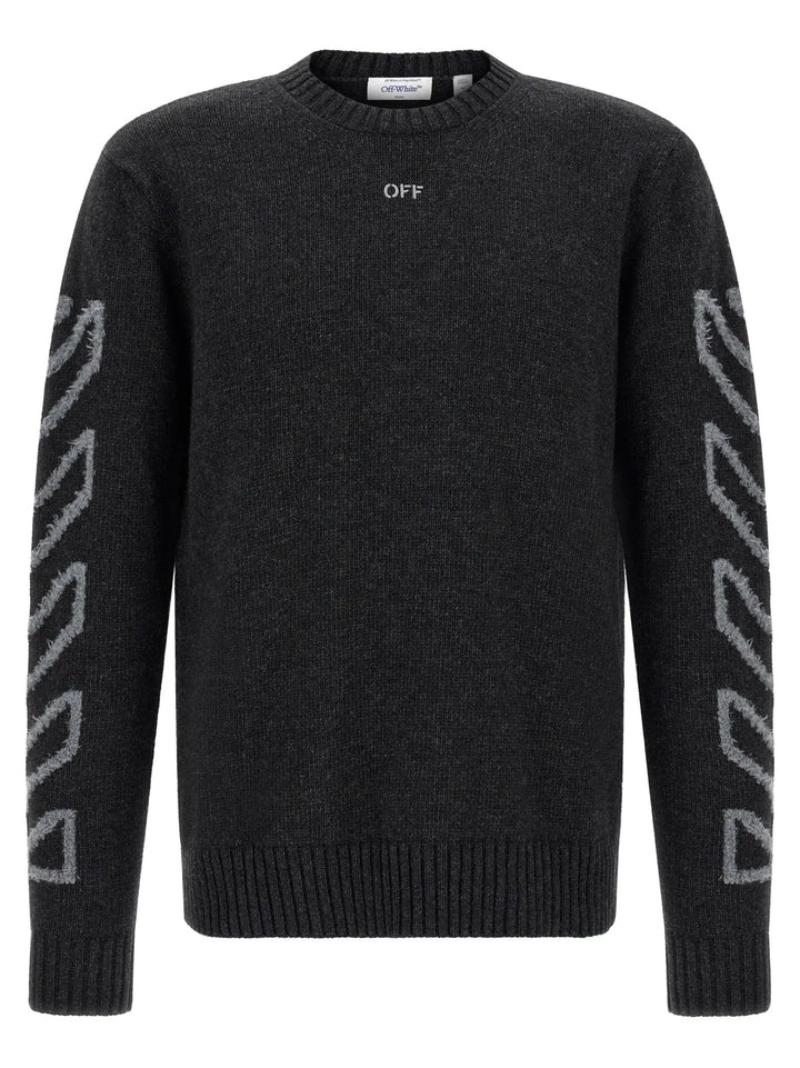 Off-White Sample Sale | Off-White Gray Wool Cardigan - | Designer outlet
