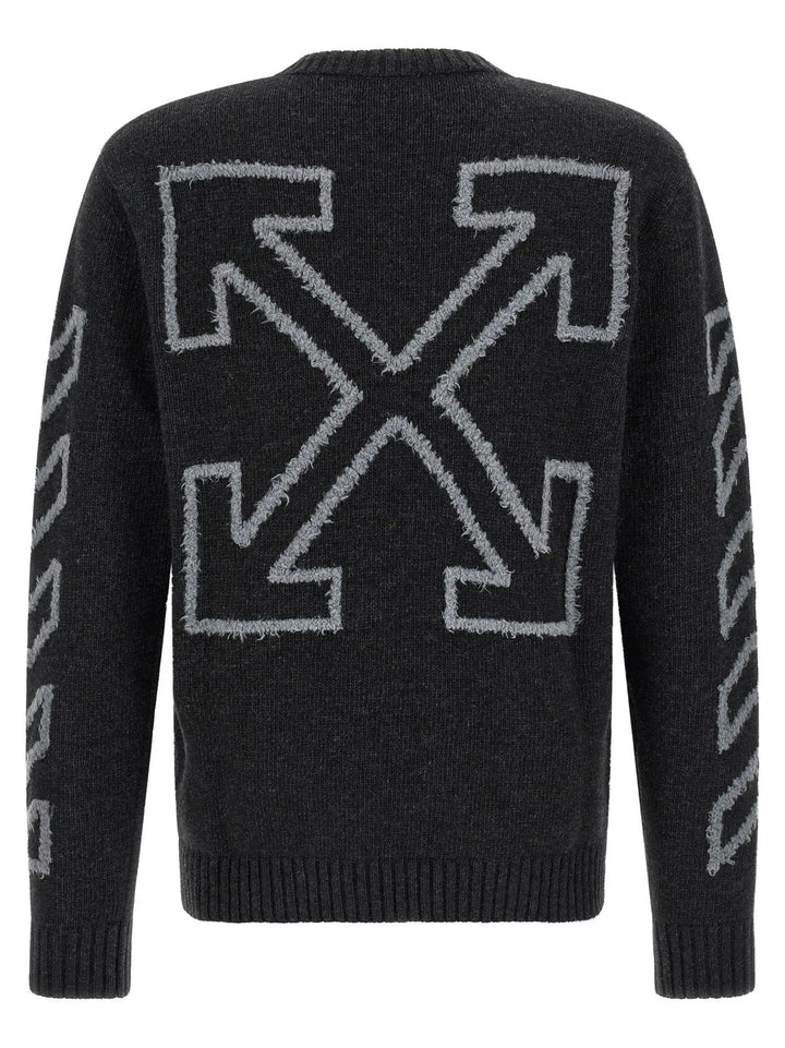 Off-White Sample Sale | Off-White Gray Wool Cardigan - | Designer outlet