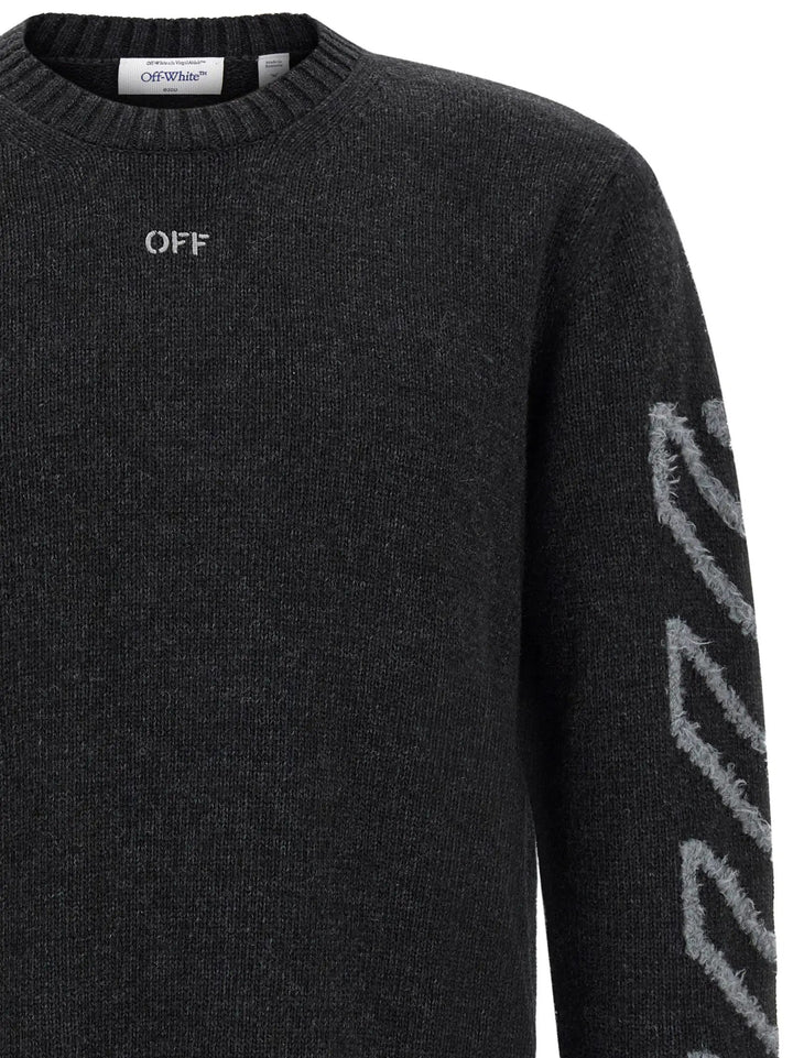 Off-White Sample Sale | Off-White Gray Wool Cardigan - | Designer outlet